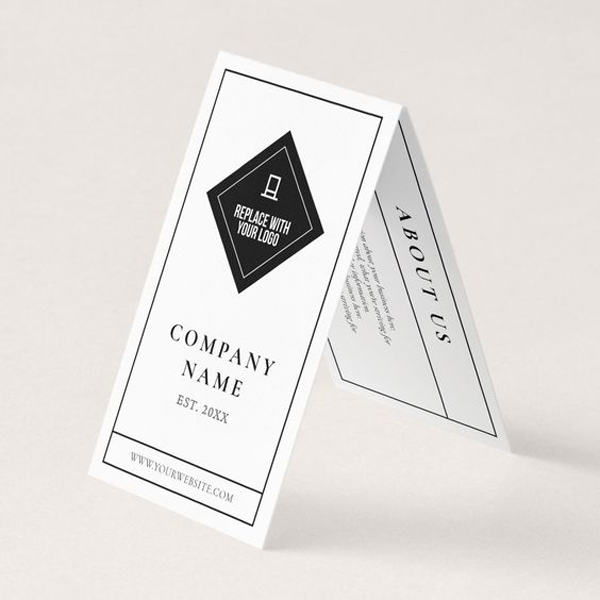 custom folden hang tags
