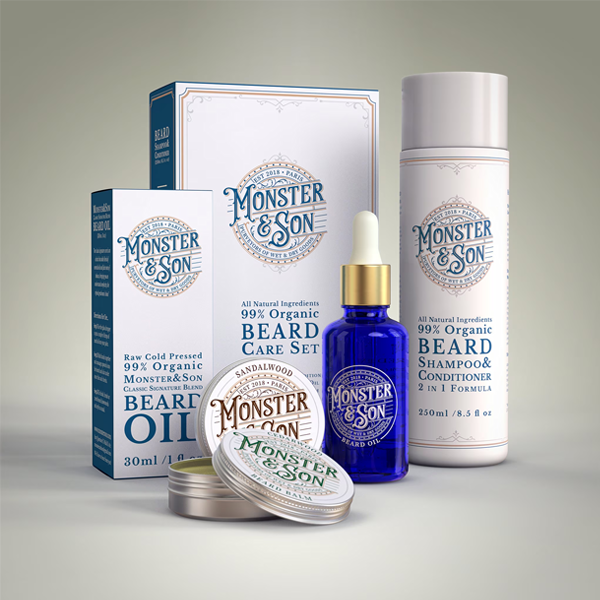 customize beard growth kit boxes