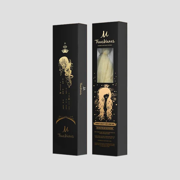 customized hair extension boxes with window