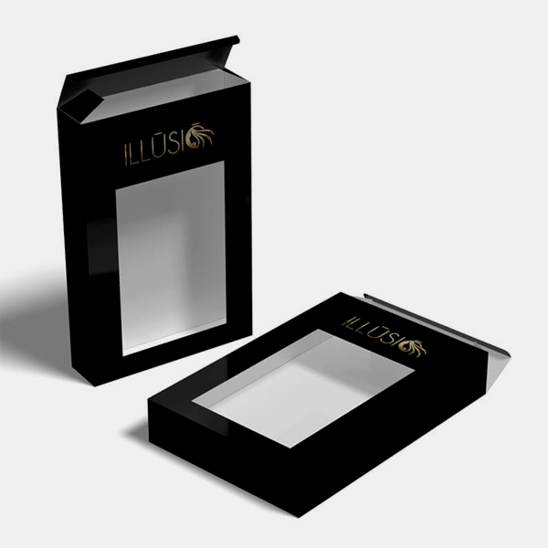 hair extension boxes with window wholesale