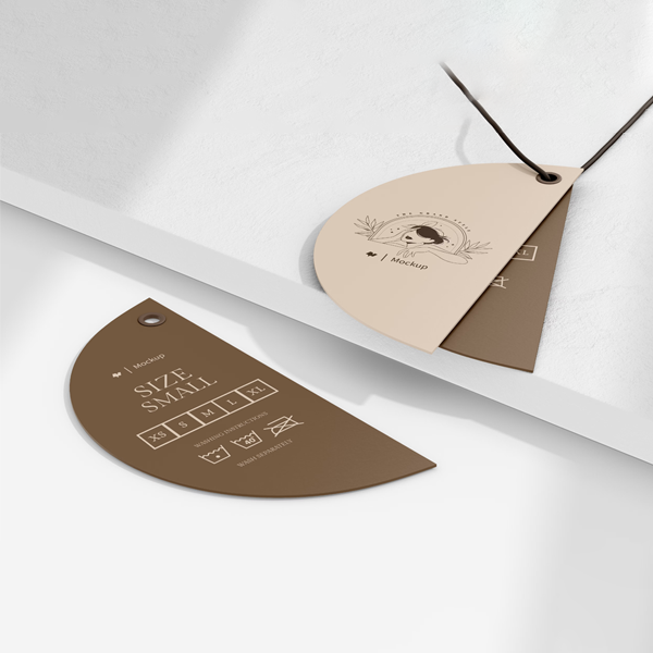 half circle hang tags packaging