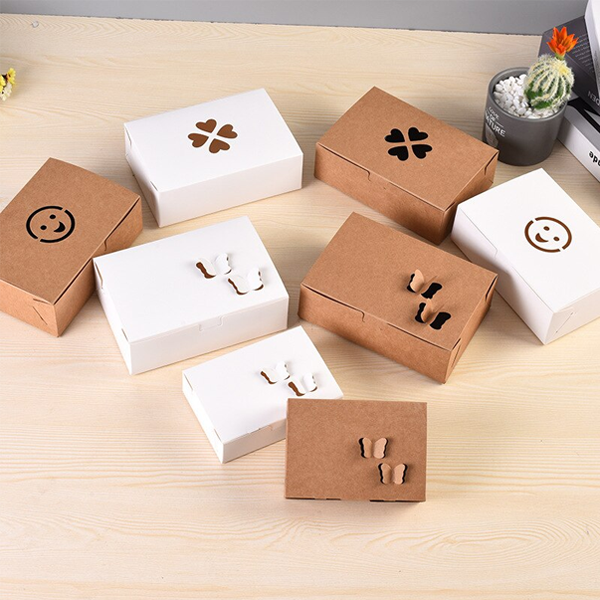 kraft boxes with die cut wholesale