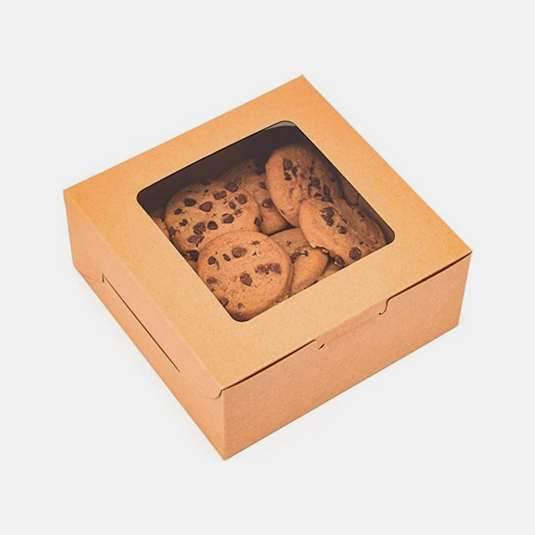 kraft with window packaging boxes