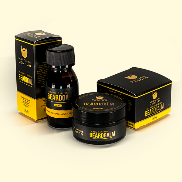 printed beard balm boxes
