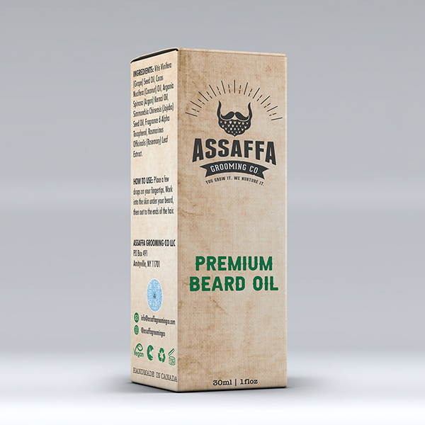 printed beard oil boxes