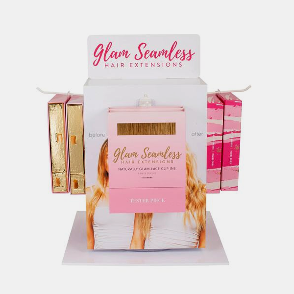 printed hair extension display boxes