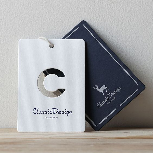 printed hang tags with die cut