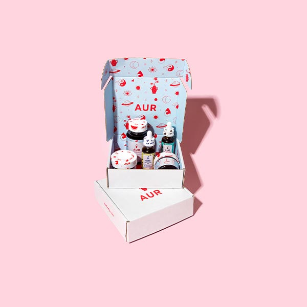 printed skin health product boxes