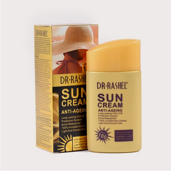printed sun protection cream boxes