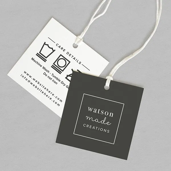 rectangular hang tags packaging